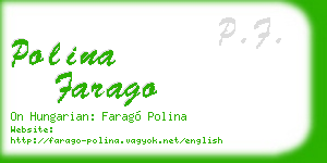 polina farago business card